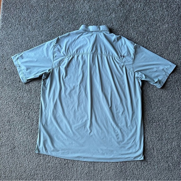 Mens Outdoor Research Astroman Short Sleeve Polo Cenote Blue UPF Size XXL - Picture 3 of 7